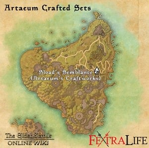 artaeum crafted sets locations eso wiki