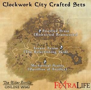 clockwork city crafting stations map eso