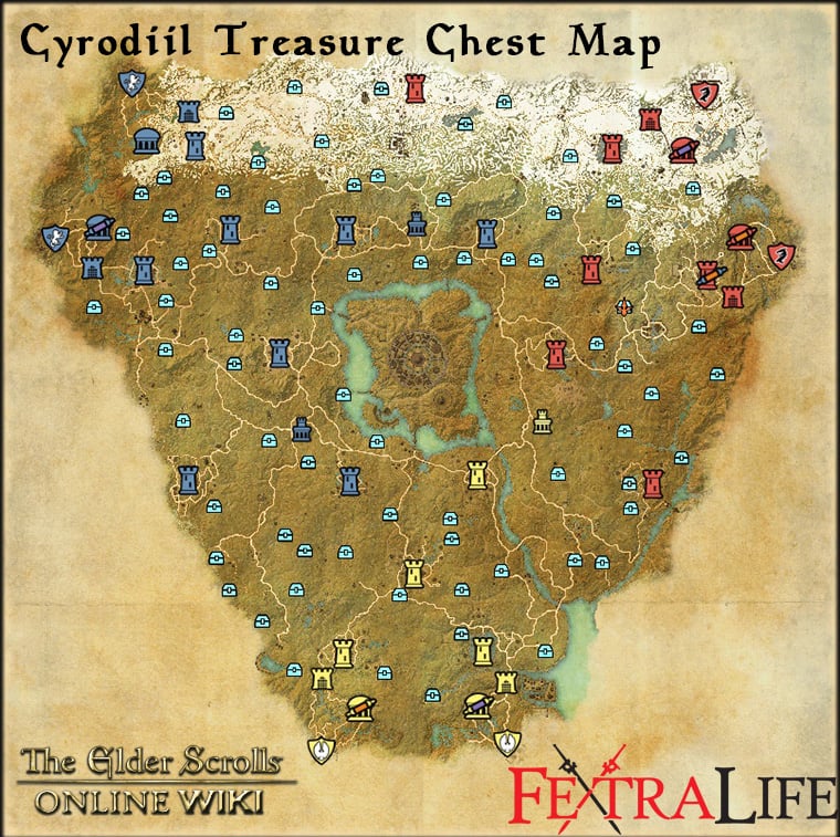 cyrodiil treasure chest map