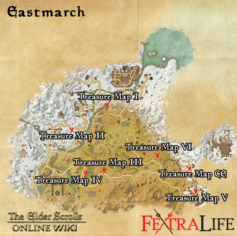 eastmarch treasuremaps eso wiki guide