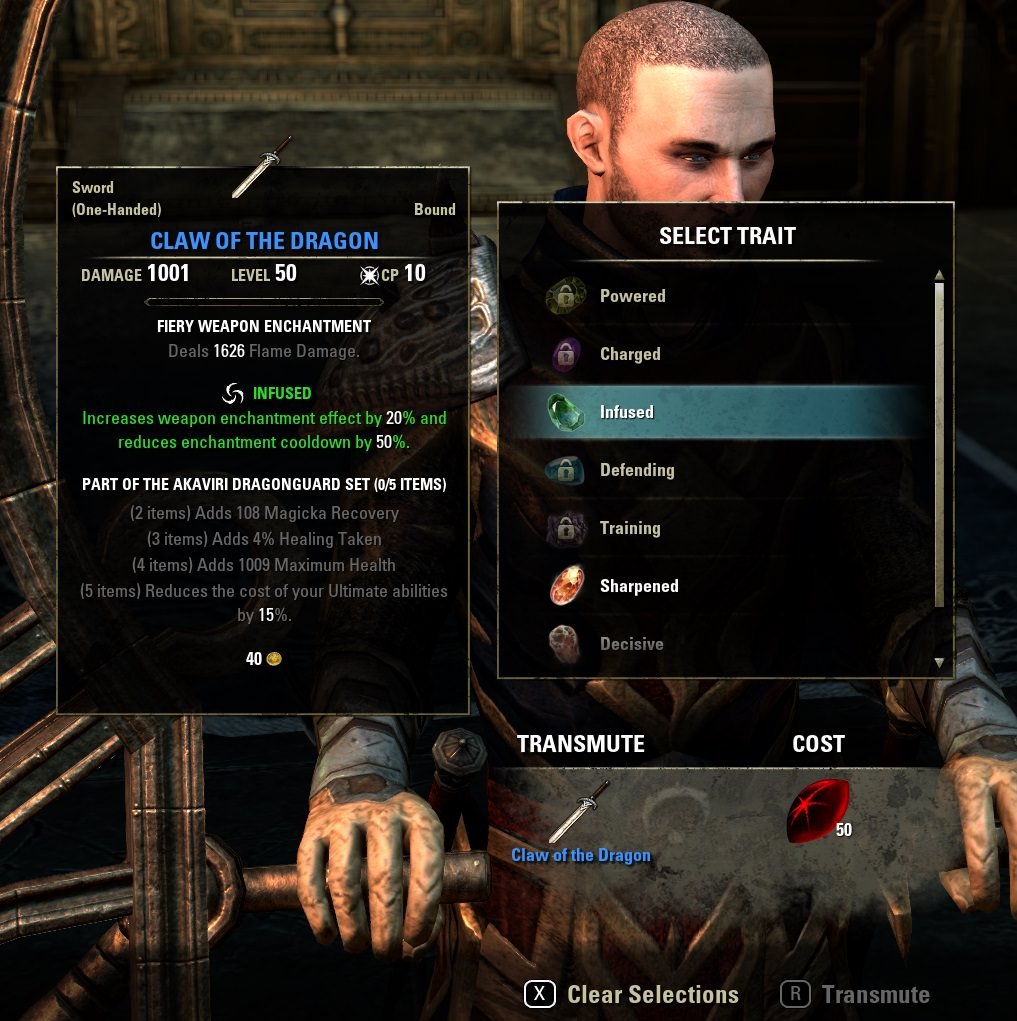 eso how to transmute items station brass fortress traits