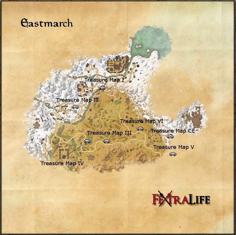 Map III Orcz.com, The Video Games Wiki ESO Eastmarch Treasure Map Locations...