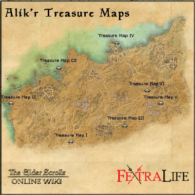 alikr desert treasure maps eso wiki guide icon