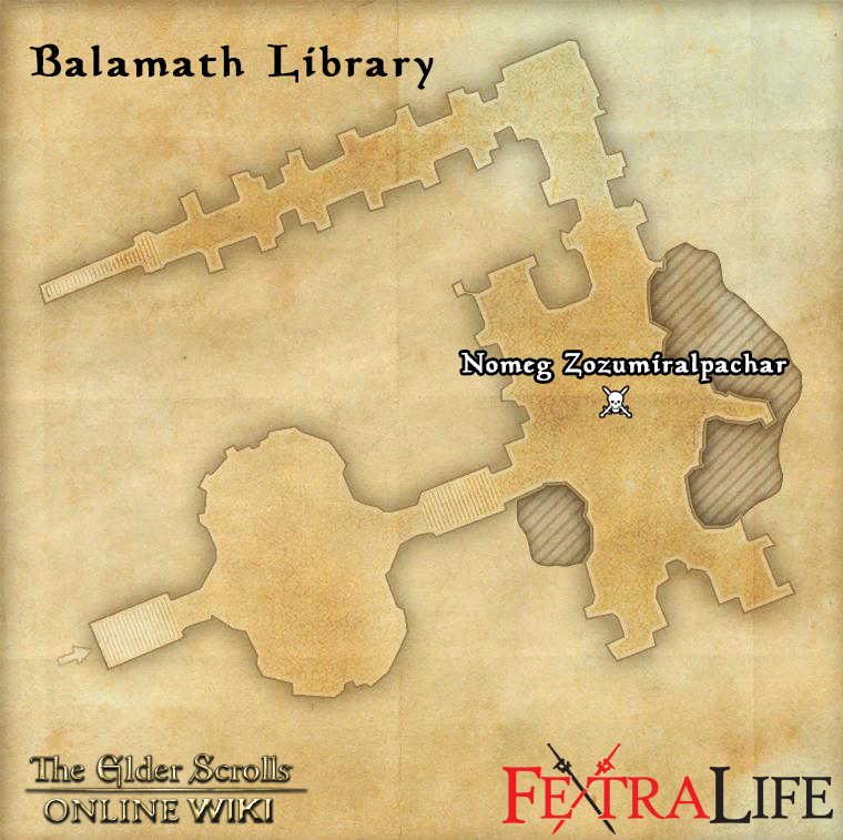 Eso Balamath Delve Map With Skyshard And Boss Location In Craglorn. 