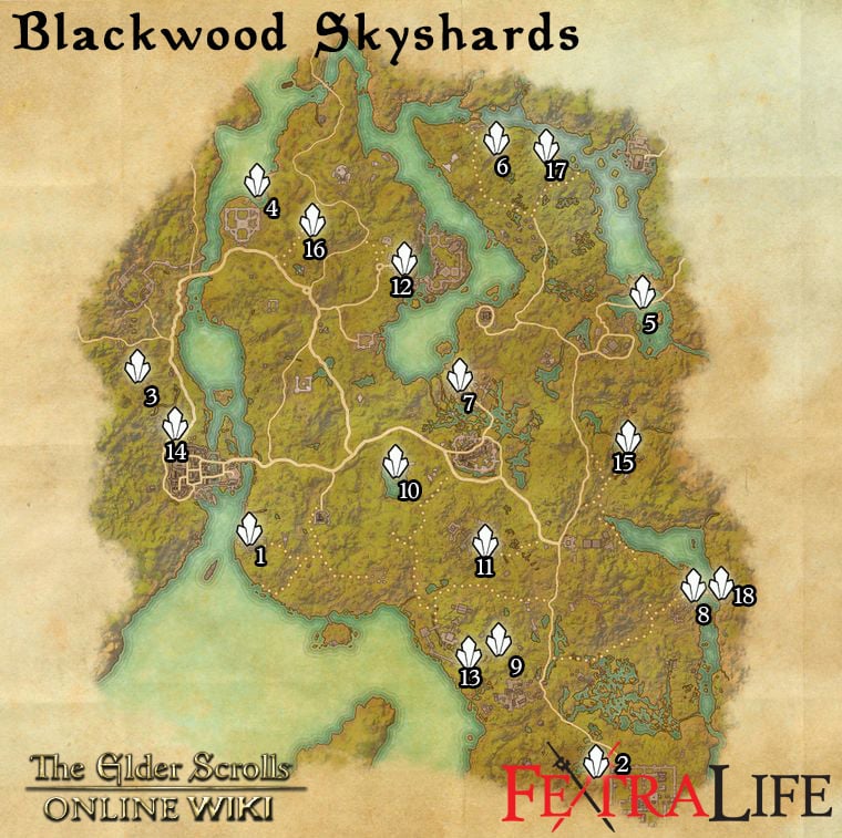 blackwood skyshards2 eso wiki guide