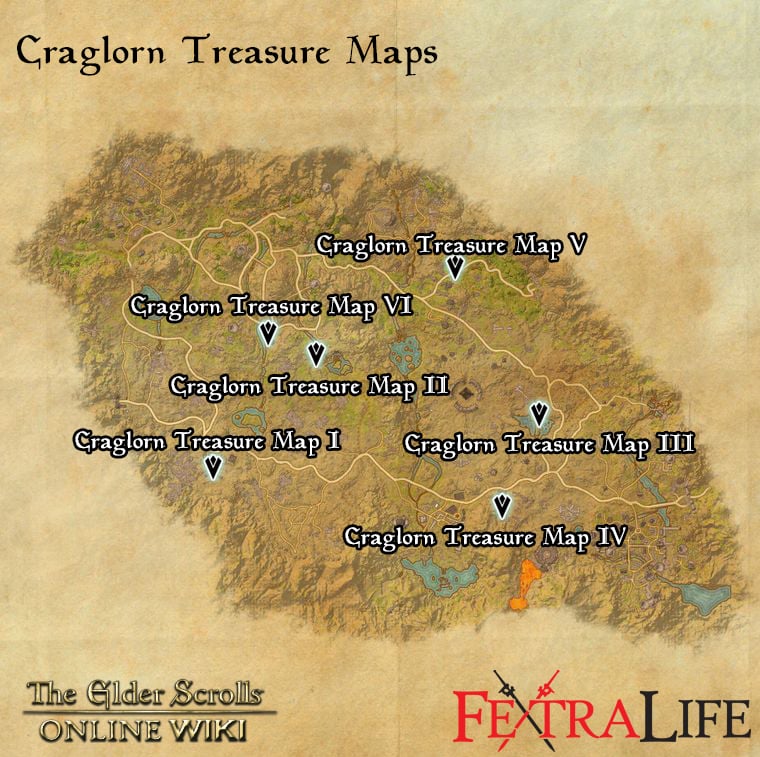 craglorn treasure maps