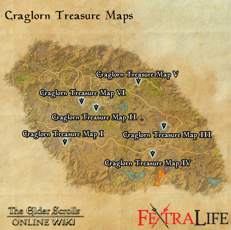 ESO Craglorn Treasure Map Guide TESO Life ESO Craglorn Treasure Map V You.....