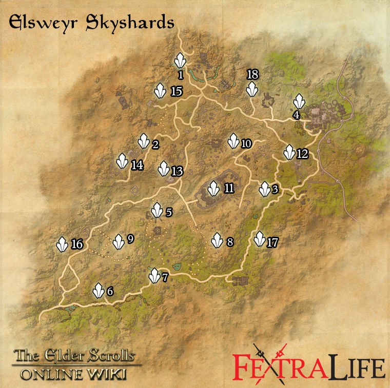 Elsweyr Skyshards ESO Wiki Ghid