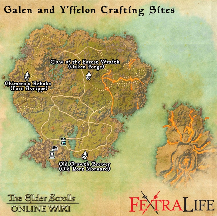 galen and yffelon crafting sites eso wiki guide