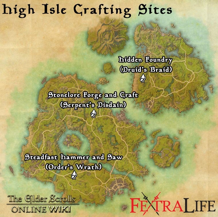 high isle crafting sites eso wiki guide