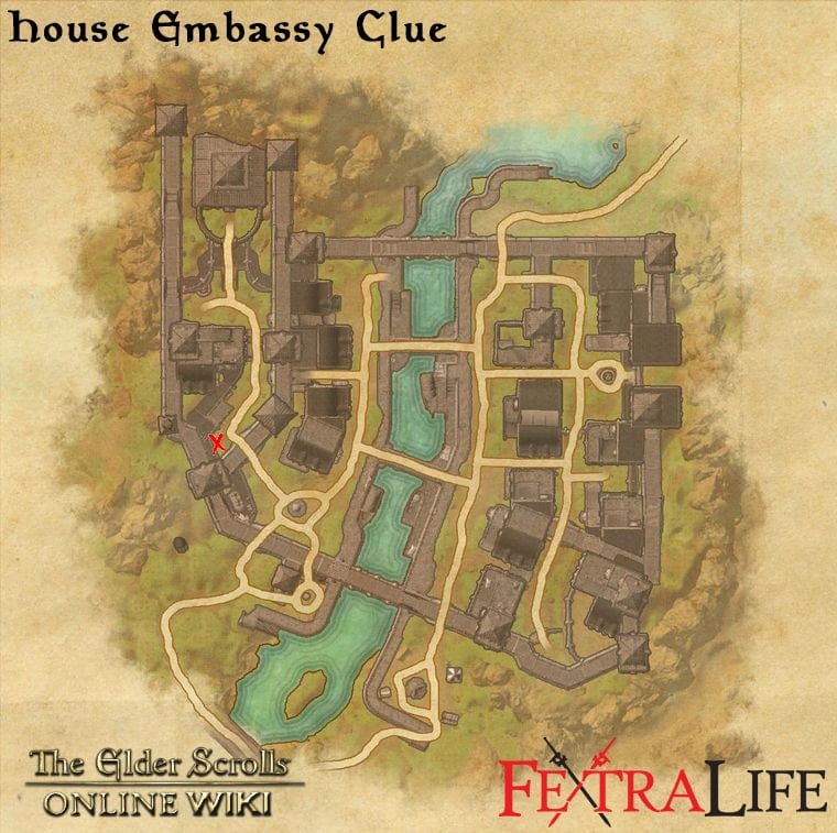 house embassy clue eso wiki guide