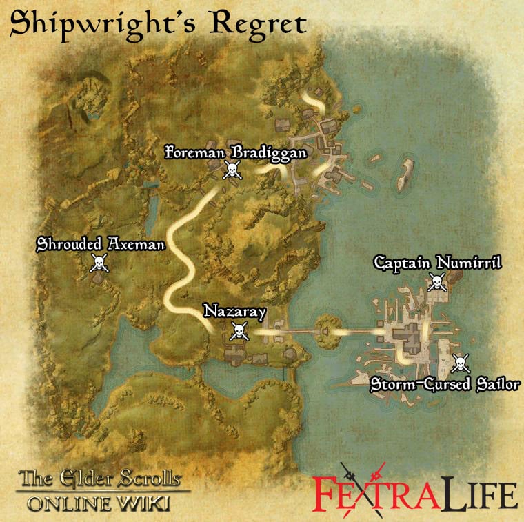shipwrights regret map 1 eso wiki guide