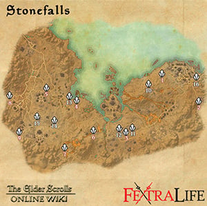 stonefalls skyshards map icon eso wiki guide