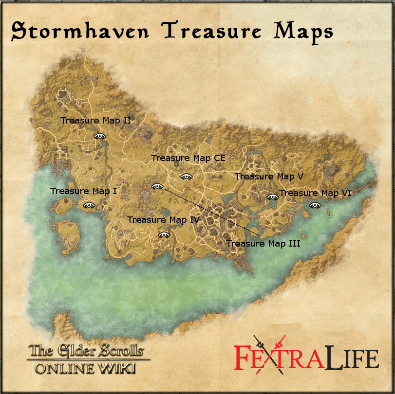 Stormhaven Treasure Map 3. Stormhaven Treasure Map Iii Elder Scrolls Onli.....
